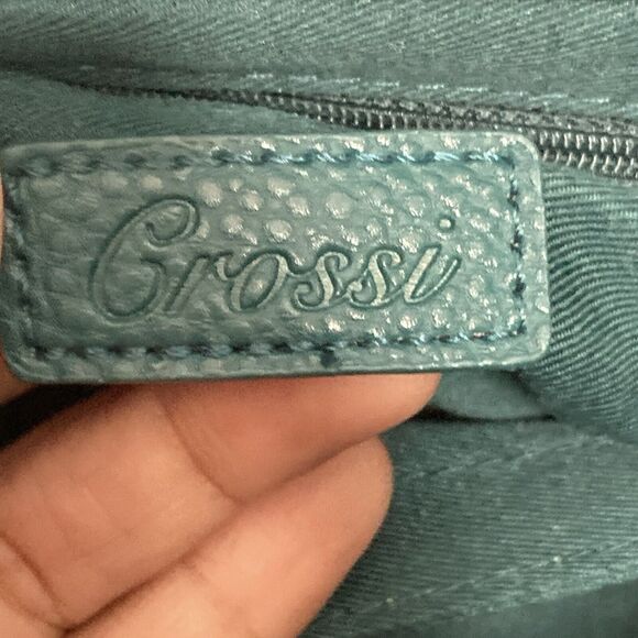 Crossi Green Bow Shoulder Bag Top Handle Adjustable Strap Chic Faux Leather - Picture 9 of 13